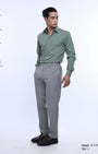 TAILORAEDGE Easy Iron Office Stretch Shirt In Green
