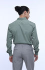 TAILORAEDGE Easy Iron Office Stretch Shirt In Green