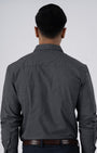 TAILORAEDGE Easy Iron Office Stretch Shirt In Grey