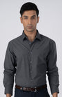 TAILORAEDGE Easy Iron Office Stretch Shirt In Grey