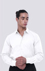 TAILORAEDGE Easy Iron Office Stretch Shirt In White