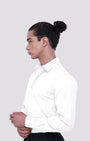 TAILORAEDGE Easy Iron Office Stretch Shirt In White