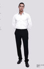 TAILORAEDGE Easy Iron Office Stretch Shirt In White