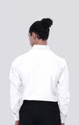 TAILORAEDGE Easy Iron Office Stretch Shirt In White