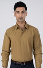 TAILORAEDGE Easy Iron Office Stretch Shirt In Yellow