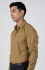 TAILORAEDGE Easy Iron Office Stretch Shirt In Yellow