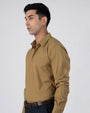 TAILORAEDGE Easy Iron Office Stretch Shirt In Yellow