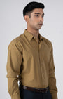 TAILORAEDGE Easy Iron Office Stretch Shirt In Yellow