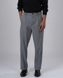 TAILORAEDGE Easy Iron Pinstriped Relaxed Trousers In Grey