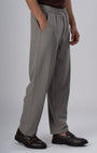 TAILORAEDGE Easy Iron Striped Flexiwaist Relaxed Trouser In Beige