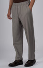 TAILORAEDGE Easy Iron Striped Flexiwaist Relaxed Trouser In Beige