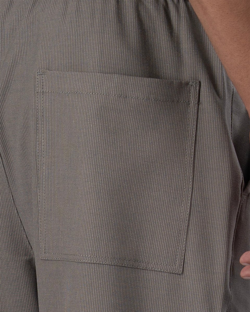 TAILORAEDGE Easy Iron Striped Flexiwaist Relaxed Trouser In Beige