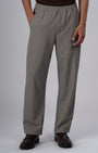 TAILORAEDGE Easy Iron Striped Flexiwaist Relaxed Trouser In Beige