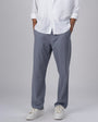 TAILORAEDGE Easy Iron Striped Flexiwaist Relaxed Trouser In Blue