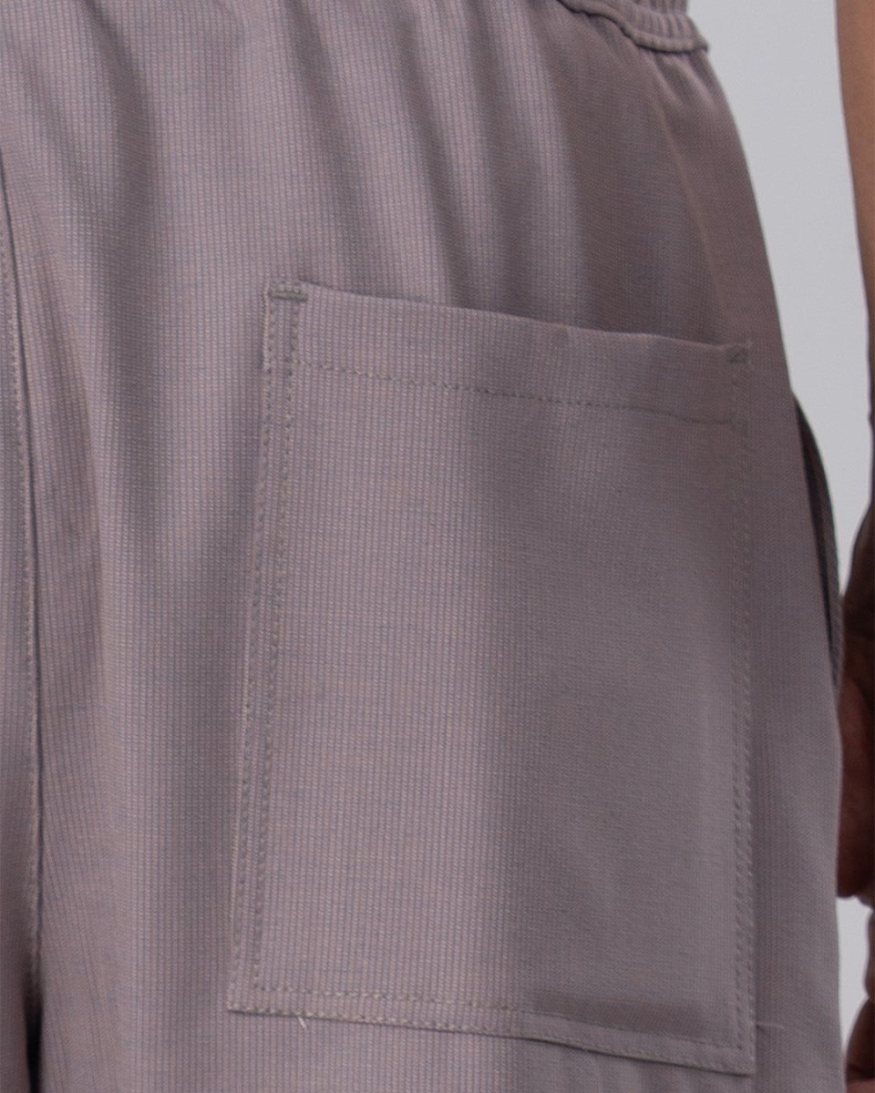 TAILORAEDGE Easy Iron Striped Flexiwaist Relaxed Trouser In Pink