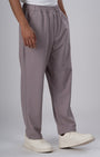 TAILORAEDGE Easy Iron Striped Flexiwaist Relaxed Trouser In Pink