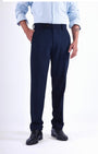 TAILORAEDGE Easy Iron Striped Formal Pants In Navy
