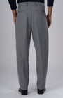 TAILORAEDGE Easy Iron Striped Relaxed Trousers In Light Grey