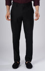 TAILORAEDGE Easy Iron Tailored Office Trousers In Black