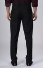TAILORAEDGE Easy Iron Tailored Office Trousers In Black
