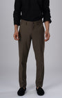 TAILORAEDGE Easy Iron Tailored Office Trousers In Fur Brown