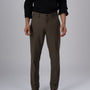 TAILORAEDGE Easy Iron Tailored Office Trousers In Fur Brown