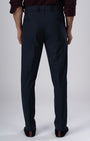 TAILORAEDGE Easy Iron Tailored Office Trousers In Navy
