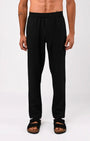 TAILORAEDGE Easy Iron Textured Flexiwaist Tailored Trouser In Black