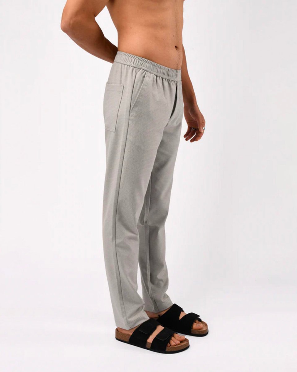 TAILORAEDGE Easy Iron Textured Flexiwaist Tailored Trouser In Grey
