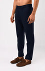 TAILORAEDGE Easy Iron Textured Flexiwaist Tailored Trouser In Navy