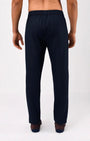 TAILORAEDGE Easy Iron Textured Flexiwaist Tailored Trouser In Navy