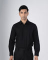 TAILORAEDGE Easy Iron Textured Shirt In Black