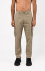 TAILORAEDGE Elevated Twill Tailored Cargo Pant In Beige