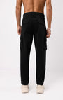 TAILORAEDGE Elevated Twill Tailored Cargo Pant In Black