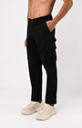 TAILORAEDGE Elevated Twill Tailored Cargo Pant In Black