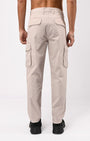 TAILORAEDGE Elevated Twill Tailored Cargo Pant In Ecru