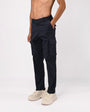 TAILORAEDGE Elevated Twill Tailored Cargo Pant In Navy