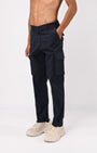 TAILORAEDGE Elevated Twill Tailored Cargo Pant In Navy