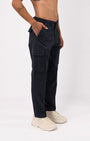 TAILORAEDGE Elevated Twill Tailored Cargo Pant In Navy