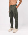 TAILORAEDGE Elevated Twill Tailored Cargo Pant In Olive