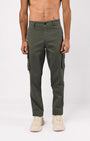 TAILORAEDGE Elevated Twill Tailored Cargo Pant In Olive