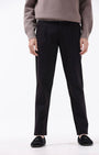 TAILORAEDGE Essential Pleated Fine Twill Pants In Black