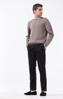TAILORAEDGE Essential Pleated Fine Twill Pants In Black