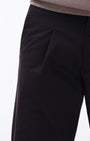 TAILORAEDGE Essential Pleated Fine Twill Pants In Black