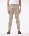 TAILORAEDGE Essential Pleated Fine Twill Pants In Khaki