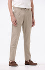 TAILORAEDGE Essential Pleated Fine Twill Pants In Khaki