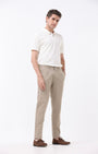 TAILORAEDGE Essential Pleated Fine Twill Pants In Khaki