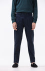 TAILORAEDGE Essential Pleated Fine Twill Pants In Navy