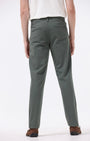 TAILORAEDGE Essential Pleated Fine Twill Pants In Olive