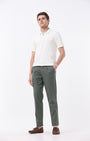 TAILORAEDGE Essential Pleated Fine Twill Pants In Olive